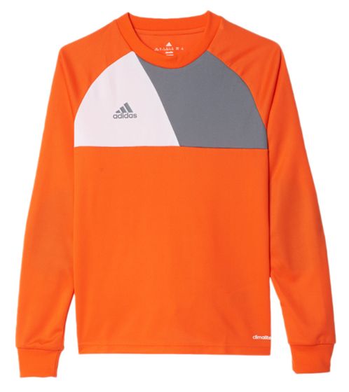 adidas Assita 17 Camiseta de fútbol de manga larga para niños y niñas Camiseta de fitness con tecnología Climalite Jersey de manga larga KI-AZ5398 Naranja/Blanco/Gris