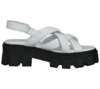 ILC Damen Sandalette Riemchen-Sandalen mit derber Sohle Echtleder C45-8541 Beige/Blau, Grün oder Weiß