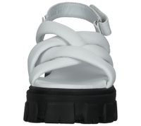 ILC Damen Sandalette Riemchen-Sandalen mit derber Sohle Echtleder C45-8541 Beige/Blau, Grün oder Weiß