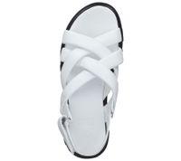 ILC Damen Sandalette Riemchen-Sandalen mit derber Sohle Echtleder C45-8541 Beige/Blau, Grün oder Weiß