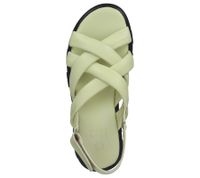 ILC Damen Sandalette Riemchen-Sandalen mit derber Sohle Echtleder C45-8541 Beige/Blau, Grün oder Weiß