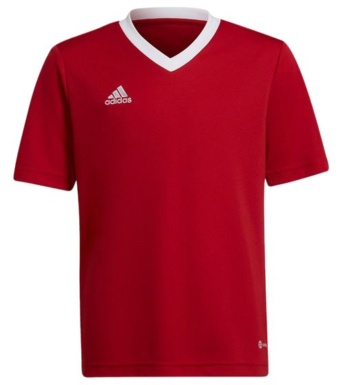 Maillot de sport adidas Entrada 22 pour garçons et filles, maillot d'entraînement durable avec technologie AEROREADY, haut de fitness H57496 rouge/blanc