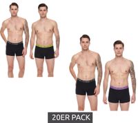20er Pack Kappa Herren Boxershorts mit Marken Schriftzug und Logo Unterhose 351K1JW Schwarz/Lime oder Schwarz/Violett 20er Pack Kappa Herren Boxershorts mit Marken Schriftzug und Logo Unterhose 351K1JW Schwarz/Lime oder Schwarz/Violett