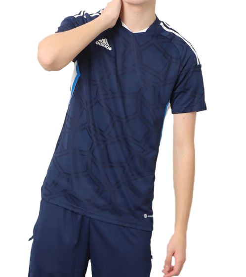 Camiseta adidas Condivo 22 sostenible de manga corta para hombre con camiseta de fútbol AEROREADY HA3512 azul/blanco