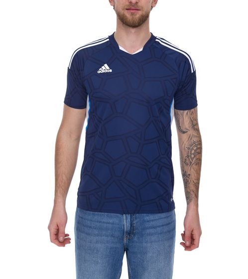 adidas Condivo 22 maillot durable à manches courtes hommes avec maillot de football AEROREADY HA3512 bleu/blanc