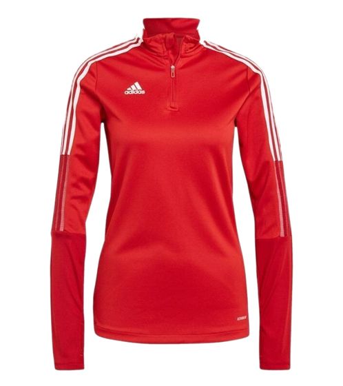 Pull troyer durable pour femme adidas Tiro21 avec logo, pull de tous les jours avec technologie AEROREADY GM7317 rouge