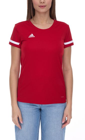 Camiseta de entrenamiento adidas Team 19 de mujer con tecnología Climacool camiseta deportiva DX7248 rojo