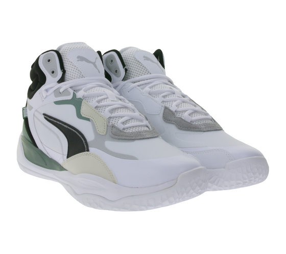 Zapatillas de baloncesto PUMA Playmaker Pro para hombre con calzado deportivo ProFoam 379016 01 blanco/verde/gris