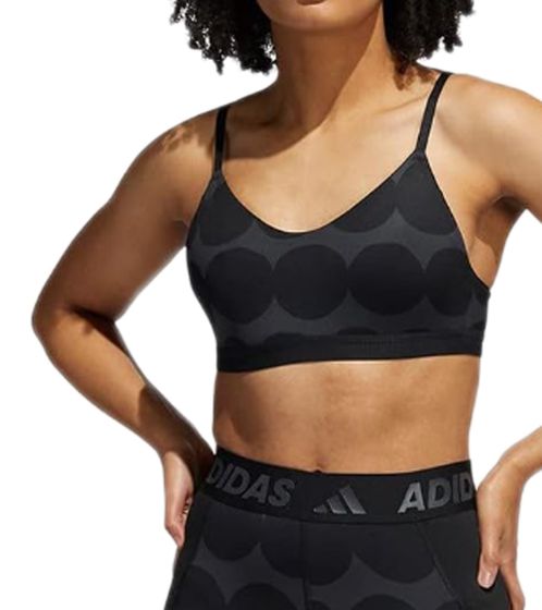 Sujetador deportivo adidas MARIMEKKO de mujer con tecnología AEROREADY bustier H16923 negro