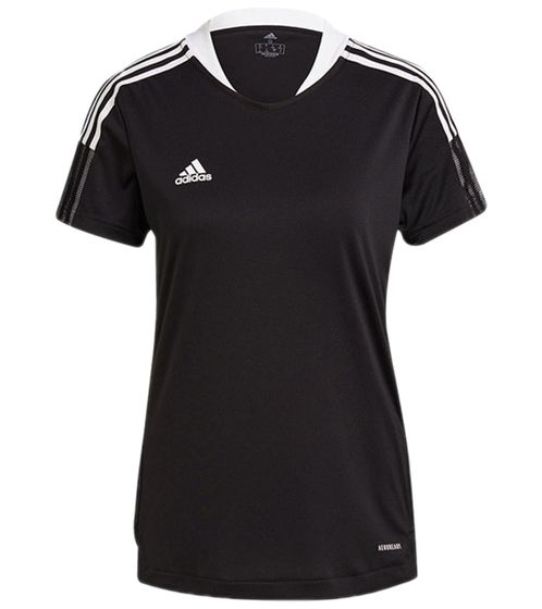 Camiseta de entrenamiento adidas TIRO 21 para mujer con AeroReady hecha de material reciclado camiseta deportiva camiseta fitness GM7582 negro