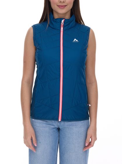 McKINLEY Sansa HYB VST W gilet femme, gilet matelassé légèrement hydrofuge avec rembourrage PRIMALOFT 419862 510 bleu