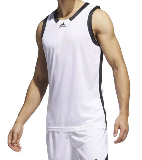 Camiseta de baloncesto hombre adidas M ICON SQUAD J Camiseta de tirantes reciclada HF6714 Blanco