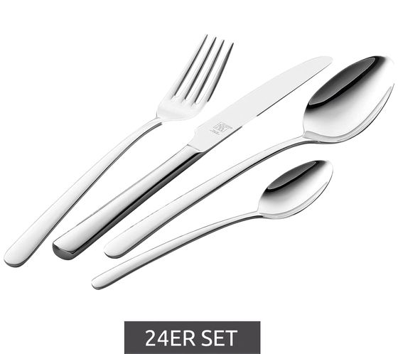 Zwilling Nova 24 piezas cubertería menú cubiertos de acero inoxidable accesorios de cocina utensilios de cocina tenedor y cuchara cubiertos para servir 07141-124 plata