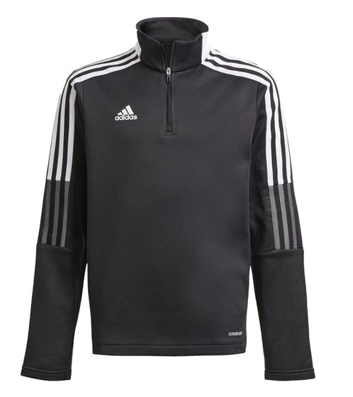 Camiseta deportiva adidas Tiro 21 Warm para niños y niñas con tecnología AEROREADY Camiseta deportiva Primegreen GM7366 negro/blanco