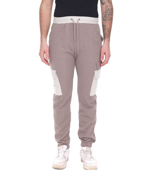 Project X Paris Herren stylische Freizeit-Hose Jogger Cargo-Hose Homewear 2344110 TP Beige