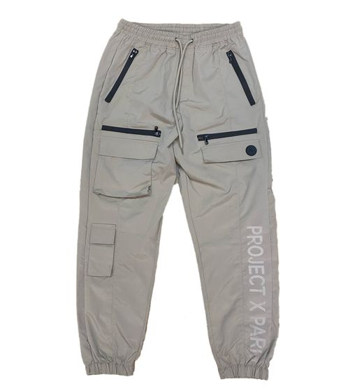 Project X Paris Herren stylische Freizeit-Hose Jogger Alltags-Hose Homewear FL04 SG Beige