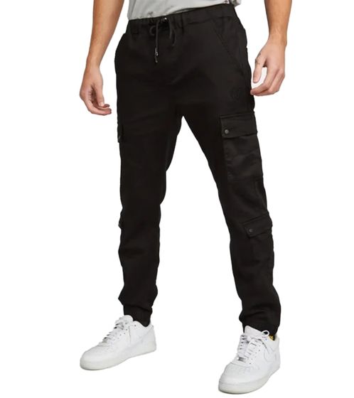 Cómodos pantalones cargo para hombre Project X Paris, elegantes pantalones de algodón con cintura elástica T19939-1 BK negro