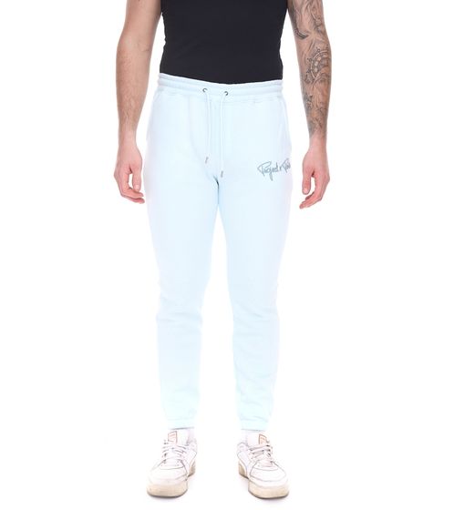 Project X Paris Signature Herren Jogging-Hose mit Baumwollanteil Jogger Alltags-Hose Homewear 2140150-1 IBBP Hellblau