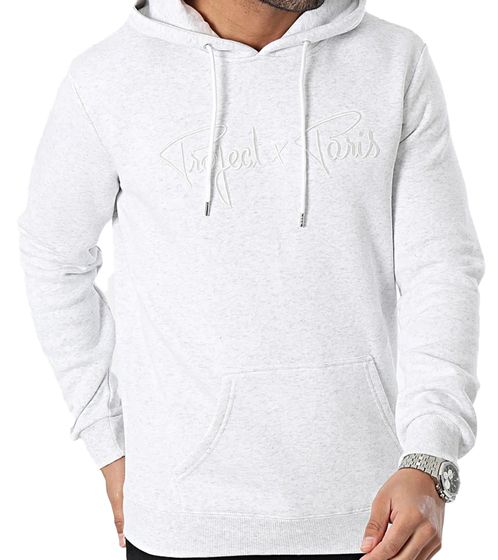 Project X Paris Men's Hooded Sweater with Cotton Content Sweat Pullover Hoodie 1920010-1 GMOW Gray