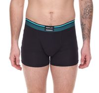 Pack of 2 REPLAY men's retro boxer shorts, cotton underwear, blue, black, dark blue or red