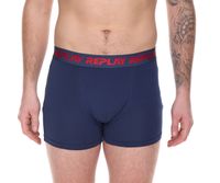 Pack of 2 REPLAY men's retro boxer shorts, cotton underwear, blue, black, dark blue or red Pack of 2 REPLAY men's retro boxer shorts, cotton underwear, blue, black, dark blue or red
