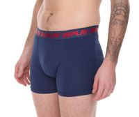 Pack of 2 REPLAY men's retro boxer shorts, cotton underwear, blue, black, dark blue or red Pack of 2 REPLAY men's retro boxer shorts, cotton underwear, blue, black, dark blue or red