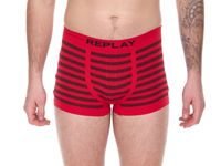 Pack of 2 REPLAY men's retro boxer shorts, cotton underwear, blue, black, dark blue or red Pack of 2 REPLAY men's retro boxer shorts, cotton underwear, blue, black, dark blue or red