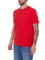 U.S. POLO ASSN. Men's basic T-shirt with brand embroidery cotton shirt US40 154 035 002387 in black, navy, white or red U.S. POLO ASSN. Men's basic T-shirt with brand embroidery cotton shirt US40 154 035 002387 in black, navy, white or red