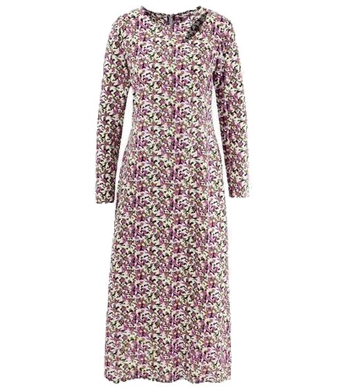 Aniston Damen Sommer-Kleid mit floralem Allover-Print Maxi-Kleid 28702063 Weiß/ Lila/Grün