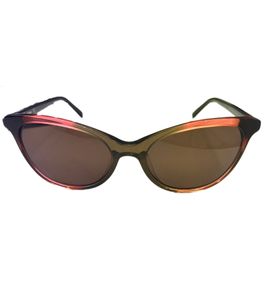 MISSONI Damen Sonnen-Brille in Cat-Eye Form Kunststoff-Brille Braun/Rosa