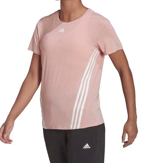 adidas Trainicons 3-Streifen Damen Sport-Shirt mit AeroReady nachhaltiges Trainings-T-Shirt HC2756 Rosa