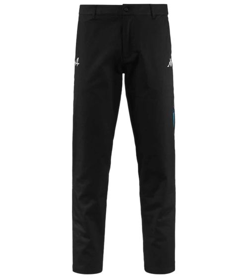 Kappa X ALPINE Formel 1 F1 Damen Freizeit-Hose Baumwoll-Hose mit HYDRO WAY PROTECTION-Technologie 331D2KW AF1 005 Schwarz