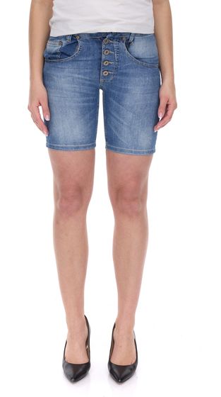 PLEASE P88A Short en jean pour femme Pantalon en jean élégant avec style à cinq poches 86741462 bleu