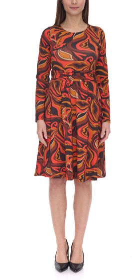 Aniston SELECTED Damen Maschenkleid modisches Sommer-Kleid 49498517 Bunt