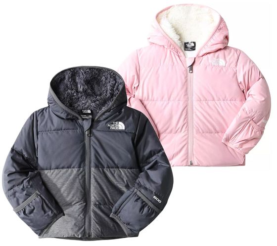 THE NORTH FACE North Down Felpa con cappuccio piumino riscaldante per bambini giacca invernale per ragazzi e ragazze NF0A7UMK174/NF0A7UMK6R0 Grigio o rosa