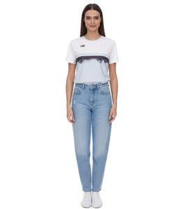 Outfitter OCEAN FABRICS TAHI Damen nachhaltiges Training-Shirt mit Mesh-Einsätzen Fitness-Shirt Kurzarm-Shirt OUT-W-1021-OTW-11 Hellblau/Weiß