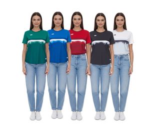 Outfitter OCEAN FABRICS TAHI Damen nachhaltiges Training-Shirt mit Mesh-Einsätzen Fitness-Shirt Kurzarm-Shirt OUT-W-1021-OTW in Grün, Blau, Rot, Schwarz oder Hellblau/Weiß