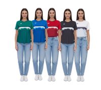 Outfitter OCEAN FABRICS TAHI Damen nachhaltiges Training-Shirt mit Mesh-Einsätzen Fitness-Shirt Kurzarm-Shirt OUT-W-1021-OTW in Grün, Blau, Rot, Schwarz oder Hellblau/Weiß