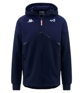 Kappa X ALPINE Formel 1 F1 Herren Hoodie Kapuzen-Pullover mit Baumwollanteil Sweater 381E7IW AF1 A03M Navy