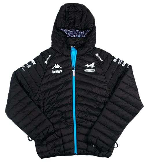 Kappa X ALPINE Formula 1 F1 women's autumn jacket with CLIMA protection technology quilted jacket with hood 341E1WW AF1 005 black