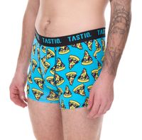 Confezione da 3 boxer da uomo TASTIQ con stampa pizza/dollaro americano o cereali, mutande di cotone in confezione regalo, biancheria intima Tas/1/BCX3 Nero/Blu/Verde/Giallo