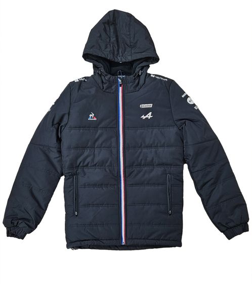 Kappa X ALPINE Formel 1 F1 Herren Herbst-Jacke Winter-Jacke mit gefütterter Kapuze 2110857 Schwarz