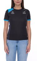 T-Shirt Donna Kappa X ALPINE Formula 1 F1 con Tecnologia HYDRO WAY PROTECTION Maglia Manica Corta 351G58W AF1 A12 Nero