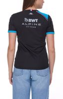 T-Shirt Donna Kappa X ALPINE Formula 1 F1 con Tecnologia HYDRO WAY PROTECTION Maglia Manica Corta 351G58W AF1 A12 Nero