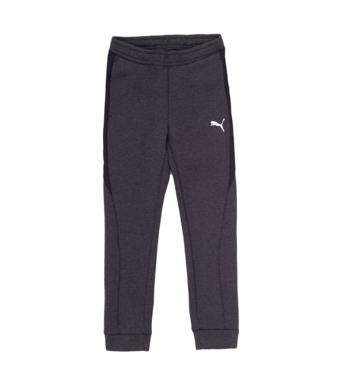 PUMA Jogginghose für Jungen und Mädchen Baumwoll-Jogger Sport-Hose Fitness-Hose Homewear 580732 04 Dunkelgrau/Schwarz