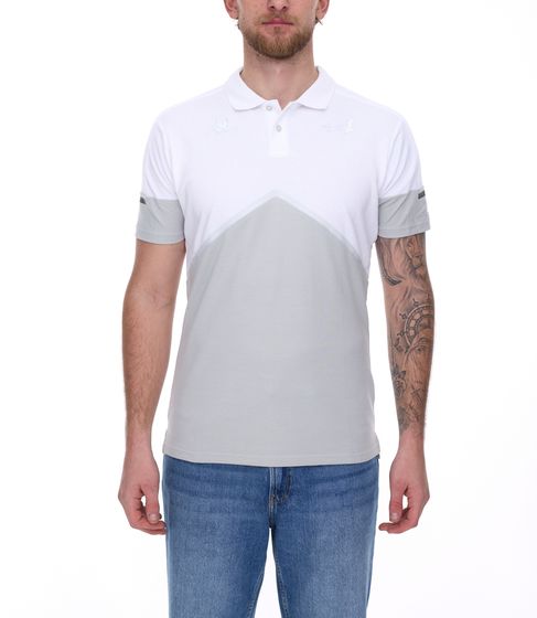 Kappa X ALPINE Formula 1 F1 Angai Polo Hombre Algodón Top Manga Corta 341D2PW AF1 A02 Gris/Blanco