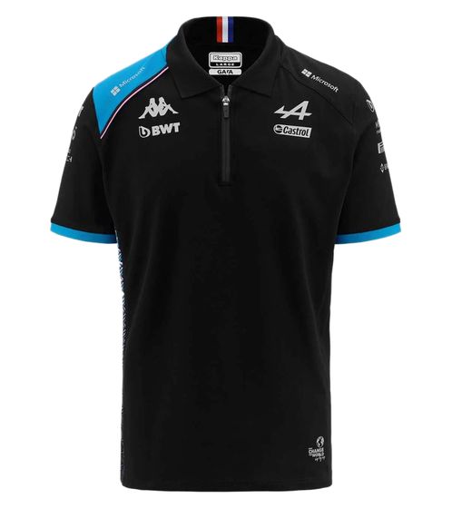 Kappa X ALPINE Formula 1 F1 polo de mujer de algodón con tecnología HYDRO WAY PROTECTION camiseta de manga corta 361E33W AF1 A12 Negro