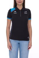 Polo da donna Kappa X ALPINE Formula 1 F1 in cotone con tecnologia HYDRO WAY PROTECTION a manica corta 361E33W AF1 A12 Nero