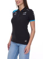 Polo da donna Kappa X ALPINE Formula 1 F1 in cotone con tecnologia HYDRO WAY PROTECTION a manica corta 361E33W AF1 A12 Nero