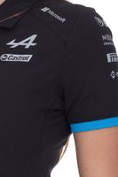 Polo da donna Kappa X ALPINE Formula 1 F1 in cotone con tecnologia HYDRO WAY PROTECTION a manica corta 361E33W AF1 A12 Nero